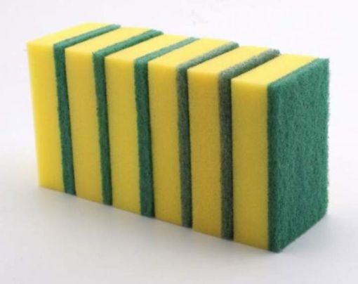 Picture of GREEN SPONGE SCOURER PACK OF 6